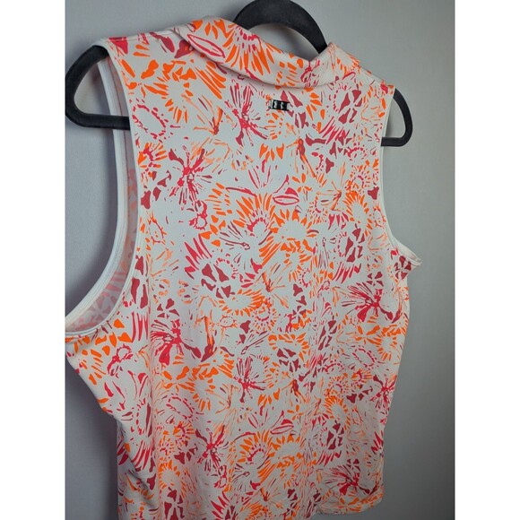 Under Armour Polo Shirt Womens XL White Active Sleeveless Golf UPF 30+ Anti Odor - Picture 8 of 11